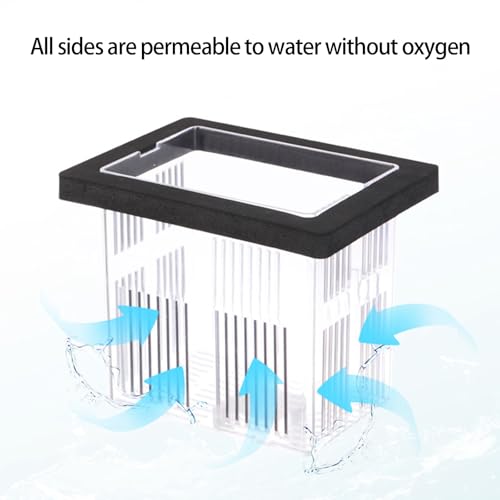 Floating Breeding Box for Aquarium Clear Design Safe Hatchery Container for Shrimp Fish Fry Secure Habitats Aquarium Accessory