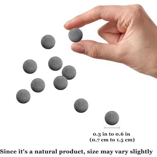 SunGrow Shrimp Aquarium Decor Balls, Freshwater Tank Ornamental Stones, Shedding Assistance, Tank Enhancement, Ideal for Crayfish, Lobsters, and Snails 0.4", 20 Pcs