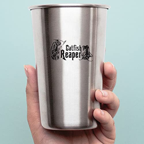 2 Pcs - Decal Stickers of Catfish Reaper Fishing #2 (Black) Premium Waterproof Vinyl Decal Stickers for Laptop Phone Accessory Helmet Car Window Mug Tuber Cup Door Wall Decoration ANDstic570833BLAA - color: Black, size: 8.3'' x 4''