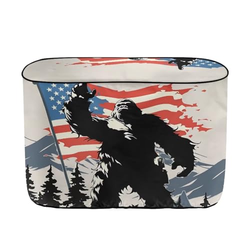 American Flag Ape Man RV Propane Tank Cover for Travel Trailer Replacement Cover for RV/Trailer/Camper Double 20lb Propane Tank Protector - color: American Flag Ape Man, size: Small-Double 20LB