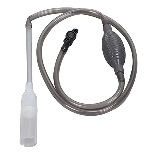 Aquarium Water Changer, Manual Multifunction Siphon Gravel Vacuum Cleaner with Flow Control Valve and Securing Clip, for Medium and Large Fish Tanks, 2.4m Flexible Rubber Hose