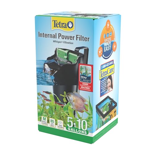 Tetra Whisper Internal Power Filter, Medium Bio-Bag Filter Cartridges, 3-Stage Filtration, 5-10 gal - size: 5 - 10 Gallons