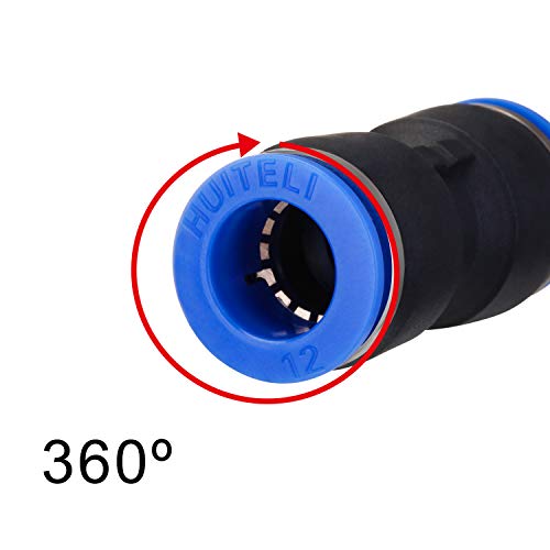 Honoson 40 Pieces Straight Push Connectors, Push To Connect Fittings Quick Release Pneumatic Connectors Air Line Fittings Connect Air Hose Fittings, 2 Way
