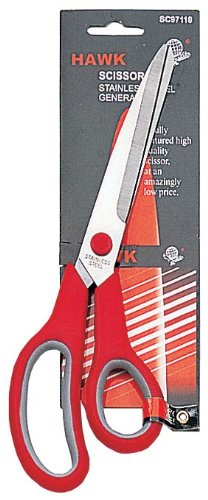 KUTZ 10" (25.4 cm) Comfort-Handle Scissors | Large Finger Hole | Stainless Steel | Optimal for Office & General Use - size: 10"