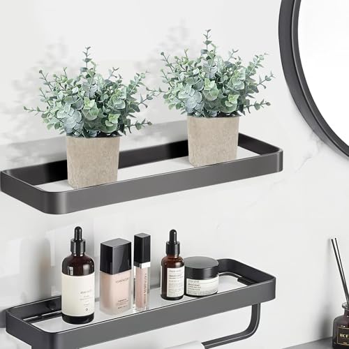 2 Pack Fake Plants Eucalyptus Small Potted Artificial Plants Indoor Greenery for Shelf Desk Home Bathroom Modern Farmhouse Living Room Coffee Table Decor