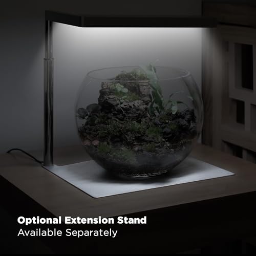 ONF Flat Nano 15W Full Spectrum Aquarium Light, 4 Level Dimmable Plant Light, IP54 Waterproof Freshwater Use Only, Suitable for 2-9 Gallon Rimless Fish Tanks, Terrariums, & Potted Plants, Silver - color: Silver, size: Flat Nano