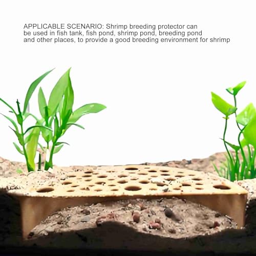 Non Fading Plastic Shrimp Breeding Cave, Aquarium Tunnel Protector with Delicate Landscape Hollow Hideouts for Fish & Shrimp Pond Fish Accessories Aquarium Ornaments (Orange) - color: Orange