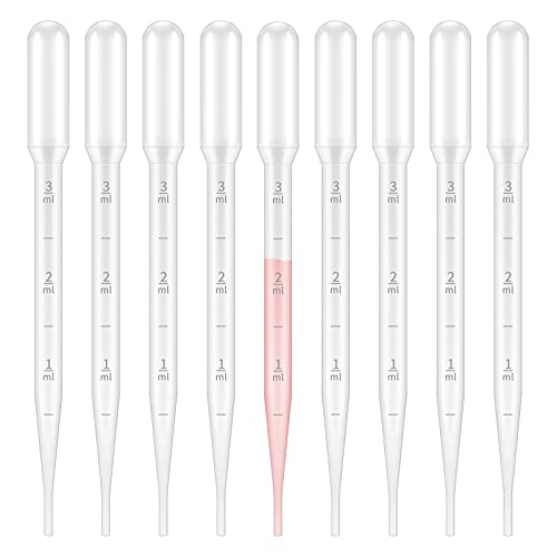 G2PLUS Disposable Plastic Dropper – 25pcs Transfer Pipettes, 3ml Graduated Dropper for Essential Oils, Lab Use, DIY Crafts - size: 3ml-25pcs