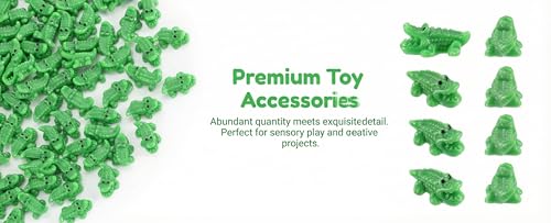 COMINGOIN Alligator Resin Aquarium Ornament, Small Reptile Figurine for Fish Tank Landscaping Decor, Aquascape Tank Accessory, Green Resin Terrarium Decorations（Fierce ） - style: Fierce