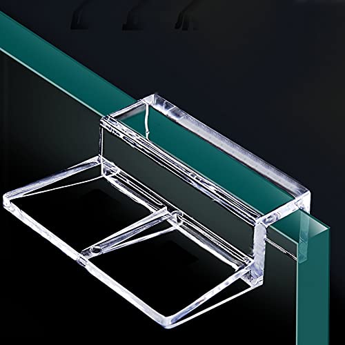 6 Pieces Acrylic Transparent Fish Tank Glass Cover Clip Glass Cover Support Holders Lid Support Holder for Rimless Aquarium Fish Tank (6 mm)