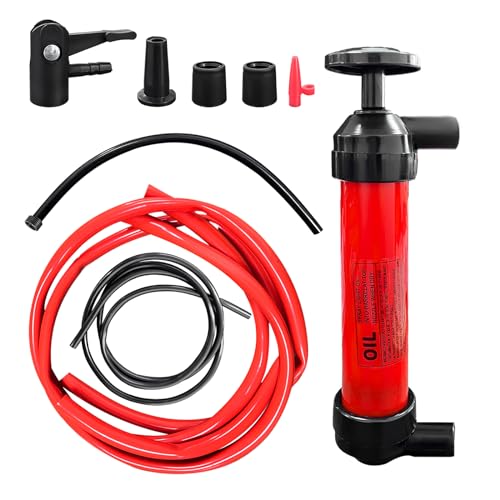 Siphon Pump Fluid Transfer Pump for Car, Fuel Transfer Hand Pump Kit for Gas Oil Water Liquids, Manual Fluid Fuel Extractor Suction Tool, Car Accessories