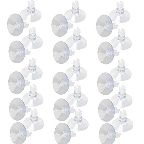 SLSON 30 Pack Aquarium Suction Cup Clips Airline Tube Holders Clamps Fish Tank Hose Holder Clips for Air Line Tubing 3/16