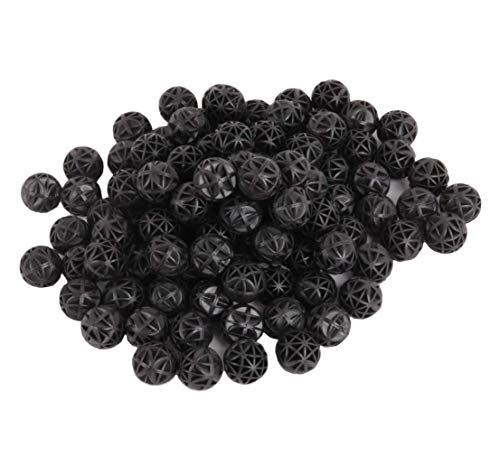 J-star 100 PCS 0.62-Inch (16mm) Bio Filter Balls for Aquarium Pond, Fish Tank Bio Filter Media for Freshwater & Saltwater, Canister Filter Sump Wet/Dry Trickle Filter, Includes 1 Mesh Bag - size: 100pc/16mm