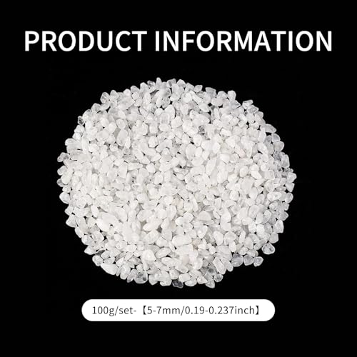 Natural Agate Aquarium Gravel, Fish Tank Rocks and Pebbles, Suitable for Indoor Plants, Colorful Crushed Stones can be Used for Succulent Plant Decoration, vase Filling, DIY Crafts (White) - color: White