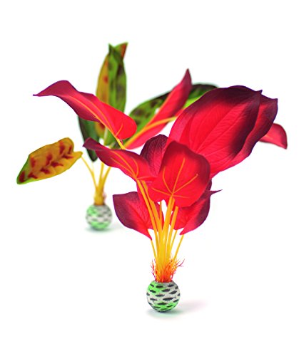 biOrb Silk Plant Set Large Green & red - color: Red/Green, size: Large