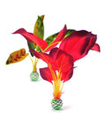 biOrb Silk Plant Set Large Green & red - color: Red/Green, size: Large