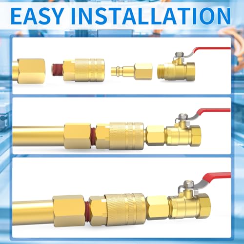 ChillWaves Brass Ball Valve, Air Compressor Ball Valve Shut Off Switch 1/2" NPT Male x 1/2" NPT Female Thread Pipe Fitting(2-PACK) - size: 1/2" MNPT x 1/2" FNPT, style: PACK OF 2