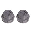Ququyi 1.25 Inch PVC Bulkhead Water Tank Connector Adapter Fitting with Plugs Thru-Bulk Pipe Fitting for Rain Barrels, Aquariums, Ponds(Set of 2) - size: 1.25"-2pcs