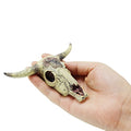 Leoyoubei Aquarium Decoration, Fish Tank Small Skull,Fish Turtle Hidden, Bonsai beautification. Cave Landscape Pet Reptile House Shrimps & Snails Love Them (Cattle Skull)