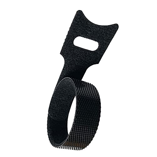 Cable Ties Reusable Black 50 Pack Cord Straps Hook and Loop Wire Wraps Keepers Clips Organizer Management Kit for tv pc Computer Charging Data Cables - color: Black, size: 50PCS