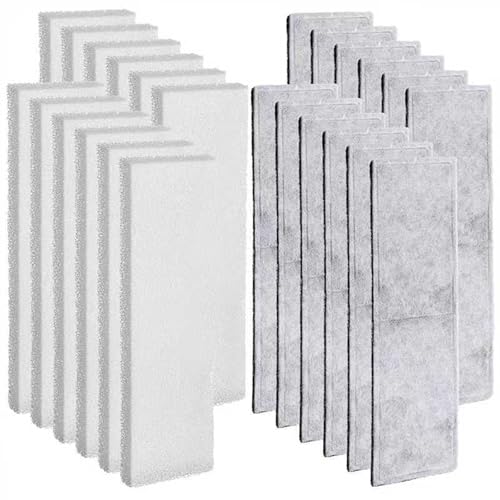 Pangda 24 Pcs Carbon Filter Foam Pads and Foam Filters Compatible with U4 Range of Internal Underwater Sponge Aquarium Underwater Filter Accessories for Internal Replacement Aquarium Fish Tank - size: 9.25'' X 2.52''