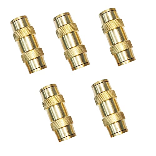 1/2" Tube OD Push-to-Connect Pneumatic Fittings Set - DOT Air Brake Line Fittings, 5pcs Air Hose Quick Connect Fittings - color: DOT Air Fittings Union, size: 1/2 Inch