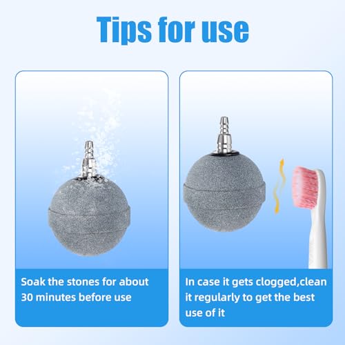 AQUANEAT Pond Air Stone 2 Inch, Long Lasting Aerator Oxygen Diffuser, Air Pump Accessories for Aquarium, Fish Tank, Hydroponics, Ponds and DWC Reservoirs 4 Pack - size: 4 pcs