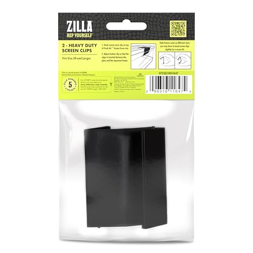 Zilla Heavy Duty Screen Clips, Secures Screen Covers to Terrarium, Fits Size 30G and Larger, 2 pack, Large - size: Large