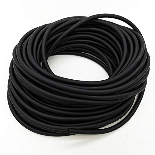 JIH Aquarium 50 Feet Standard 3/16" Black Flexible Airline Tubing for Fish Tank,Terrariums, and Hydroponics - size: 50 Feet
