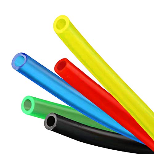 Airline Tubing for Aquarium 16.4 Feet Rubber Fish Tank Air Tubing Standard Colorful Aquarium Hose for Air Pump Black Yellow Green Red Blue (Blue) - color: Blue