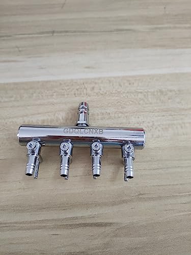4-Way Aquarium Air Flow Control Lever Valve Chromium Copper Distributor Fish Tank Splitter Pump Accessories 1Pcs