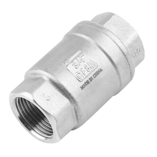 3/4 Inch Vertical Check Valve SUS304 Spring Loaded Check Valve in-line Low Cracking Pressure CF8M WOG 1000 - size: 0.75 Inch, style: Spring