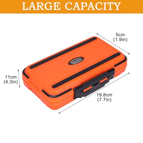 Small Parts Organizer with Dividers, 30-Compartments Hardware Tool Storage Box, Waterproof Seal & Locking Parts Organizers Case for Nail Screws, Nuts, Bolts, Orange