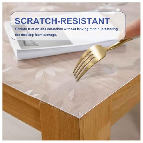 1.5mm Thick Fish Tank Side Table Mat Decorativa y Protectora 16"x38" Floral Clear Frosted Acuático Fish Tank End Table Stand
