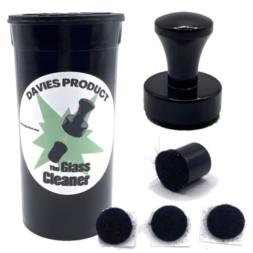 The Glass Cleaner Magnetic Kit | Mini/Small, 9.5 mm Size | For Water Pipes, Vases, Windows, Aquariums and Small & Unique Sizes | Cleans Hard to Reach Stain | Magnet Glass Cleaner | Free Scrubber Pads