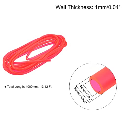 uxcell Aquarium Airline Tubing Hose 5/32" ID 15/64" OD 1Pcs 13.12 Ft Silicone Flexible Airline Tubing for Fish Tank, Terrariums, and Hydroponics, Dark Red - color: Dark Red