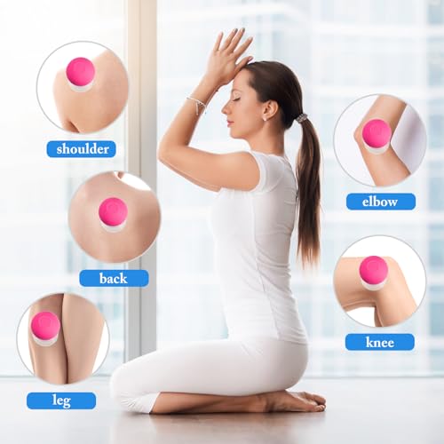 BBTO 4 Pcs Glass Facial Cupping Set Silicone Vacuum Suction Massage Cups Skin Tightening Therapy for Face Body Eyes Back Shoulder Pain(Multicolor) - color: Multicolor