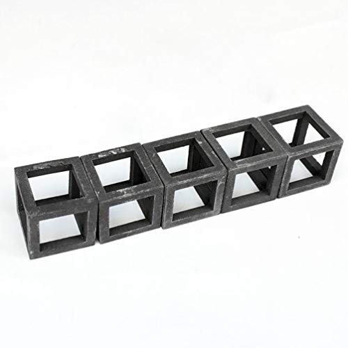 Aquarium Ceramic Shelter Shrimp Hideaway Breeding Cave Cubic Hideout Underwater Landscape Decorations Ornament for Betta,Lizards, Turtles,Reptiles 5Pcs