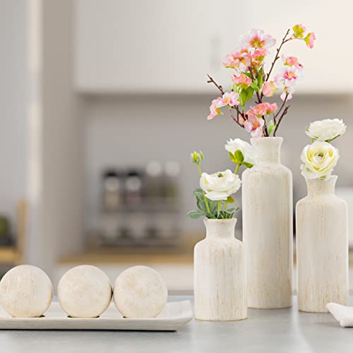 Creative Scents Rustic Luxe Vase Set - Vases for Decor, Perfect for Holding Pampas Grass, Dried/Fresh Flowers, Vases for Your Kitchen, Bedroom, Office, Living Room, Bathroom, or Shelf Decor - color: Rustic Luxe