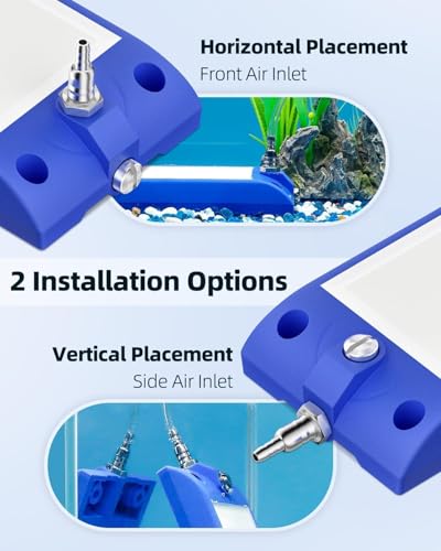 Pawfly Aquarium Air Stone, 11" Nano Air Bubble Curtain Wall, Self-Sinking Design Aquarium Bubbler Decorations for Freshwater Saltwater, Oxygen Bubble Diffuser for Pond & Hydroponics, Blue