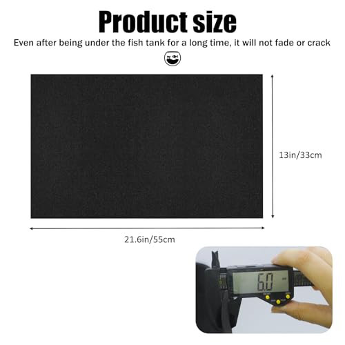 Aquarium Leveling Mat, 21.6 x 13Inch Aquarium Fish Self Leveling Mat for Under Tank, Waterproof Compressible Neoprene Mat, Neoprene Sponge Foam Rubber Sheet Roll Without Adhesive