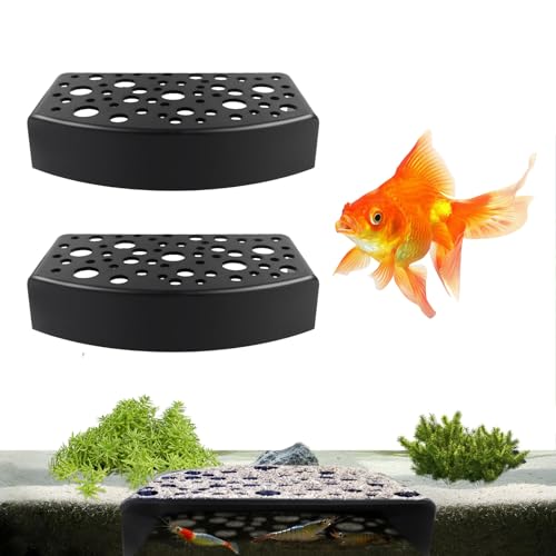 Shrimp Hides Cave for Aquarium - 2Pcs Shrimp Breed Fish Hideout Underground Tunnel for Aquarium Cave, Black