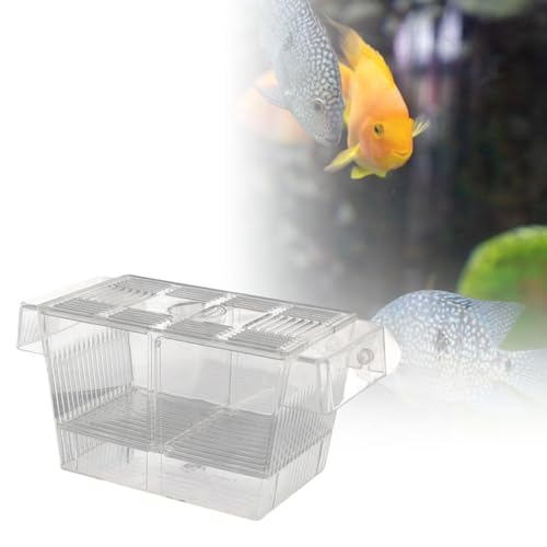 Fish Breeding Isolated Box Float Hatching Separation Acrylic Hatching Box Fish Tank Hatchery for Clownfish Guppy, L - size: L