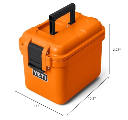 YETI LoadOut GoBox Collection, Divided Waterproof Cargo Case, Dry Box, Camera Case, Fishing Tackle Box - color: King Crab, size: GoBox 15