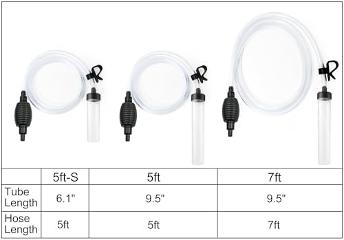 Laifoo 7ft Aquarium Siphon Vacuum Cleaner for Fish Tank Cleaning Gravel & Sand - size: 7ft