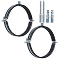 2 PCS Split Ring Pipe Hanger, Heavy Duty Adjustable Pipe Bracket Clamp with Screw & Expansion Tube, Wall Ceiling Mount Galvanized Iron Pipe Strap Supports for Pipe OD 5.4-5.6 Inch(138-142mm) - size: Fit For Pipe OD 5.4-5.6 inch (138-142mm)