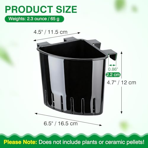 Borlech 2026 Latest Model Large Aquarium Corner Planter Hanging Plant Holder for Fish Tank Aquaponic Plant Cultivation and Aquascape Accessories Decorations (1 Pack) Black - color: Black-1 Pack