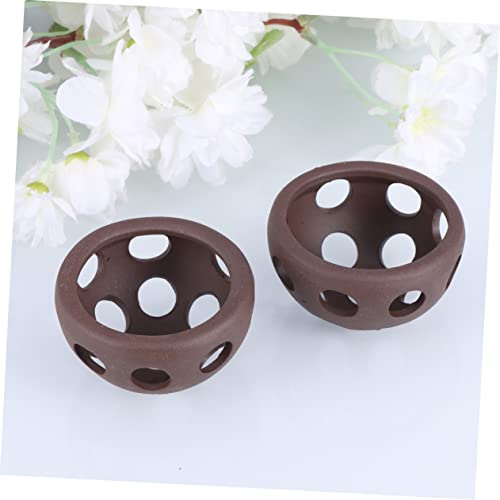 IMIKEYA 2pcs Porous Ceramic Shrimp Nest for Fish Tanks Durable Hemisphere Breeding House for Underwater Decor and Shelter Shrimp Hideout and Egg Collector