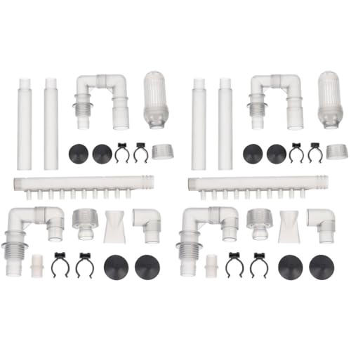 FRCOLOR Aquarium Fish Tank Water Tube 11.81 Inch Intake Outflow Hose Replacement for Filter Pump Plumbing Accessories Smooth Bend Durable Water Accessory 2-Pack - color: Greyx2pcs, size: 30X5.7X2.5CMx2pcs