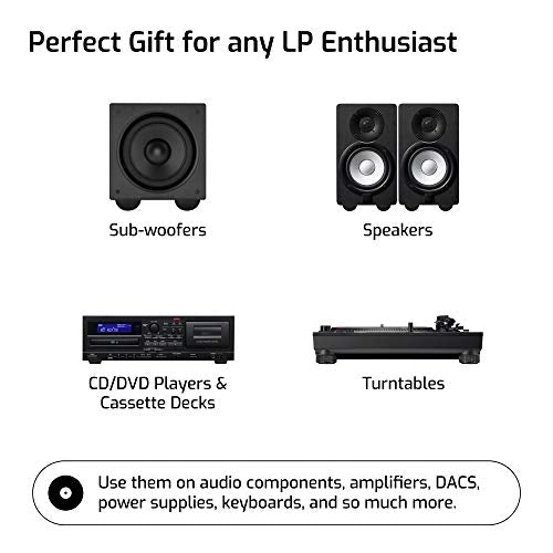 Hudson Hi-Fi Speaker Isolation Feet (8-Pack, 1") – Adhesive Silicone Anti-Vibration Pads for Speakers, Turntables, Subwoofers & Amplifiers, Supports 5-13 lbs Per Pad - size: 1" Hemisphere - 8 Pack